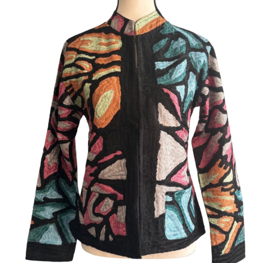 PARSLEY & SAGE GORGEOUS UNIQUE MULTICOLOR JACKET, SZ.S, NEW